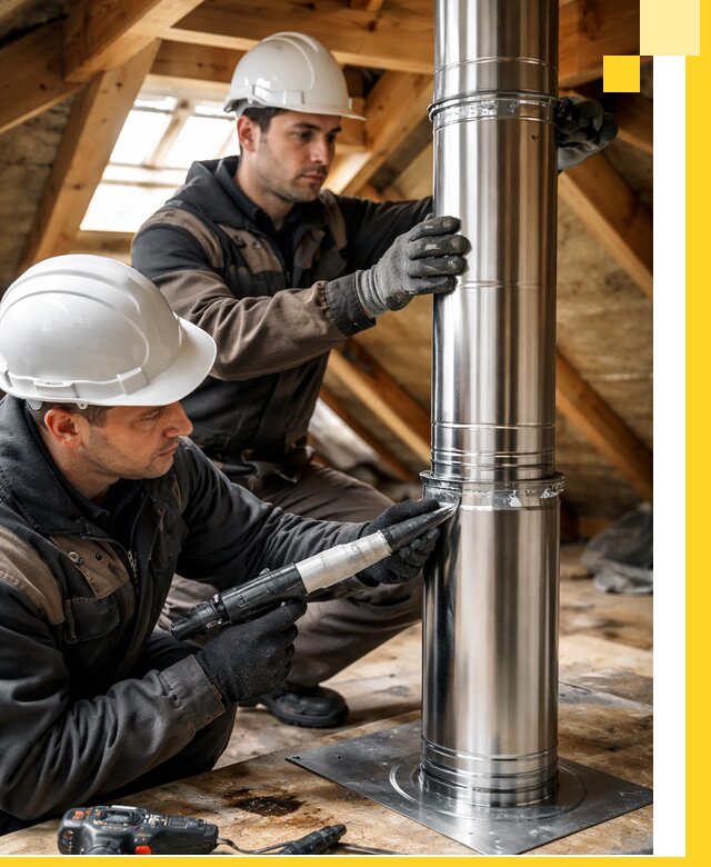 Монтаж дымоходов для каминов в Муре с гарантией качества