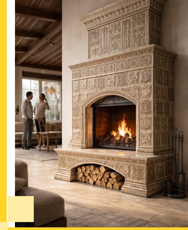 Купить изразцовый камин в Муре от 255250 р. | ЭриданМум