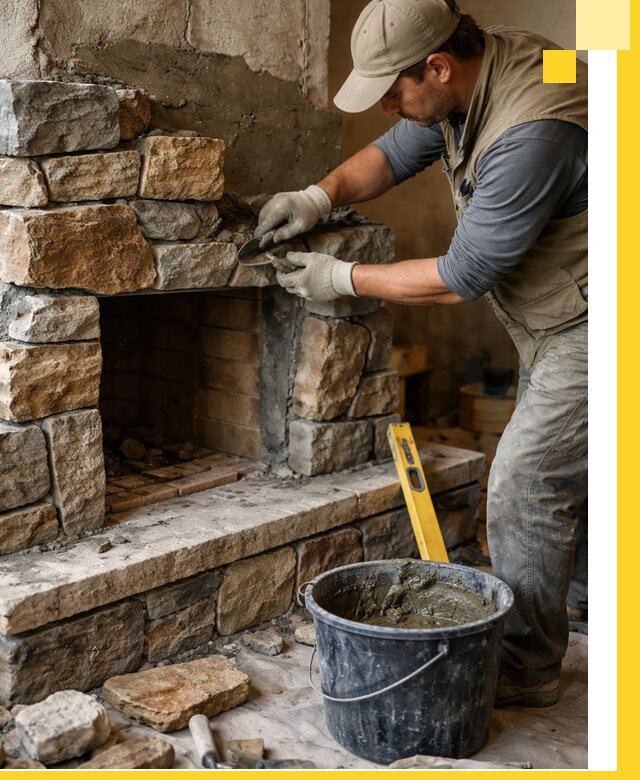 Изготовление и установка каменных каминов под ключ в Муре