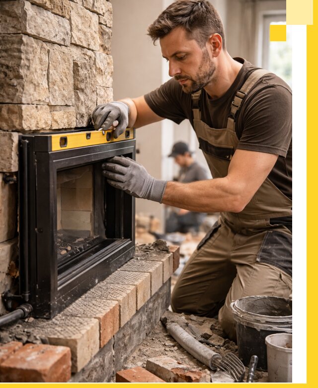 Дровяные камины под ключ в Муре: монтаж, обустройство