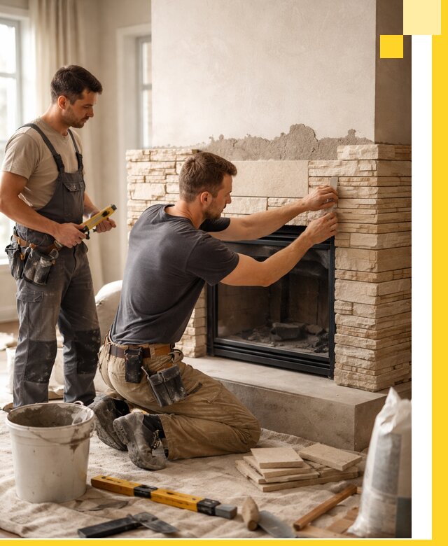 Установка и монтаж каминов для загородного дома в Муре