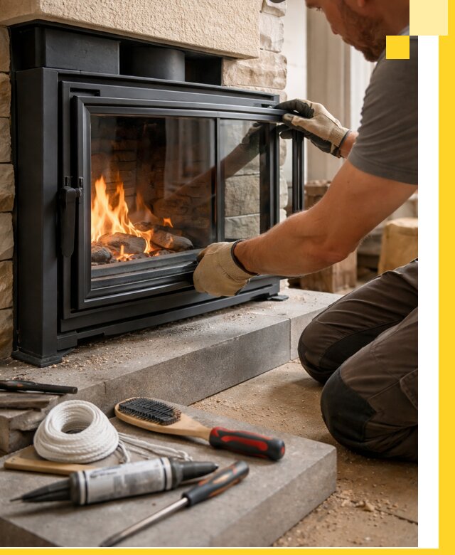 Производство, монтаж и доставка каминов со стеклом в Муре