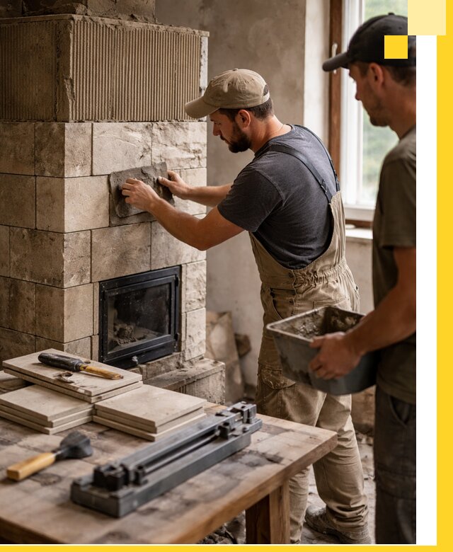 Профессиональная облицовка печей в Муре: керамика и камень