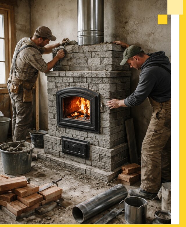 Производство, поставка и монтаж дровяных печей в Муре