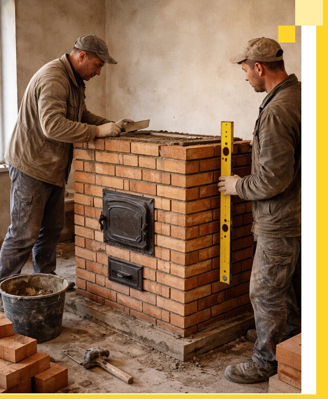 Отопительные печи под ключ в Муре, установка и сборка