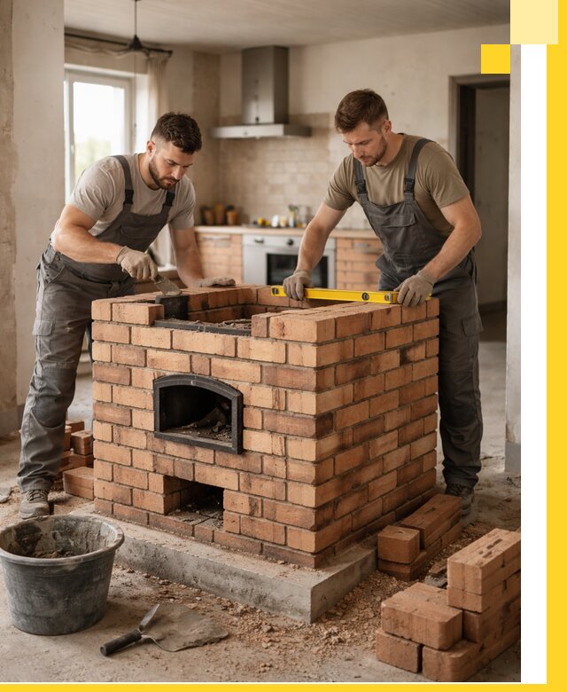 Установка и монтаж печей в частном доме в Муре под ключ