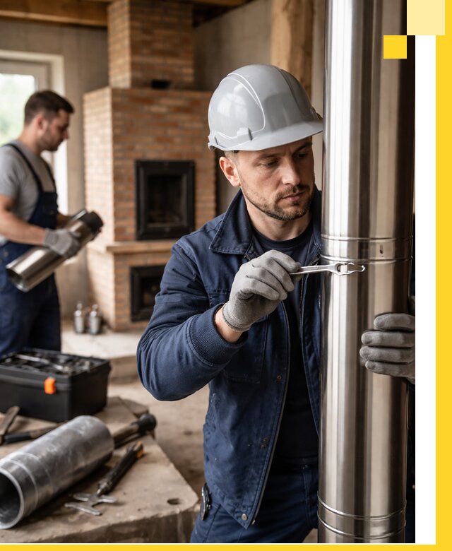 Профессиональный монтаж дымоходов для печей в Муре