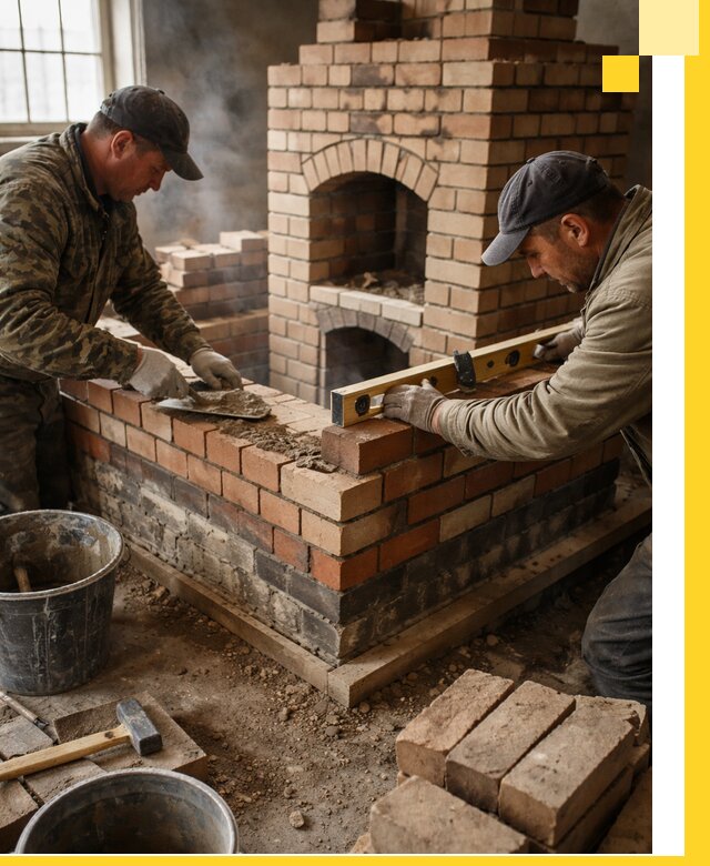 Изготовление и монтаж печей и каминов из кирпича в Муре