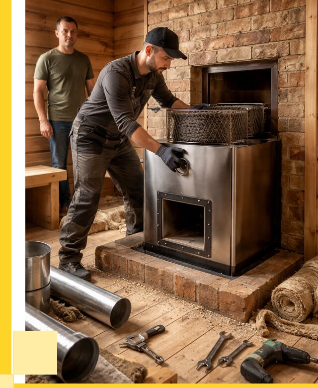 Монтаж банных печей под ключ в Муре от 18378 р., ЭриданМум