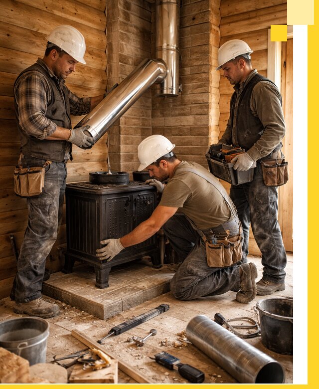 Профессиональный монтаж банных печей и дымоходов в Муре