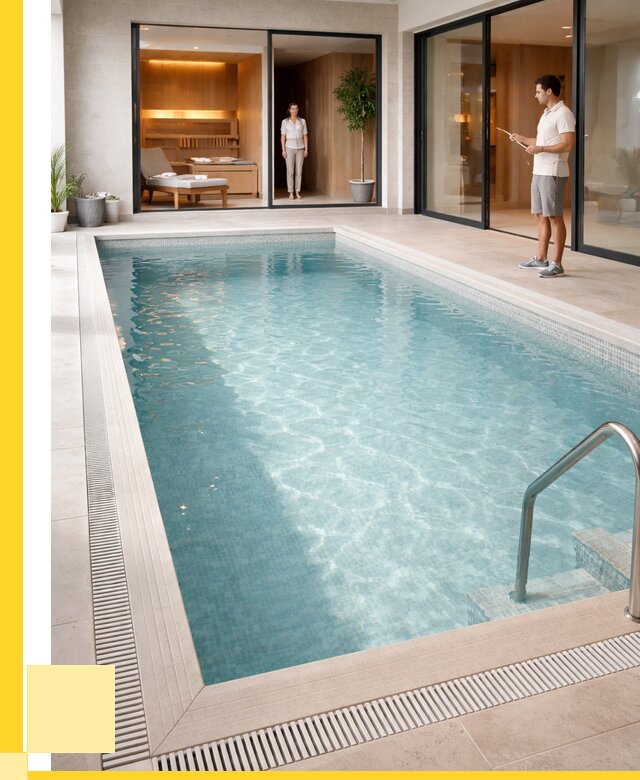 Отделка бассейна пленкой ПВХ в Муре от 3574 р. - ЭриданМум