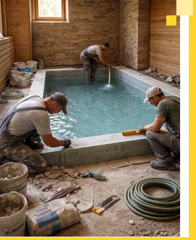 Проектирование и строительство бассейнов для бани в Муре