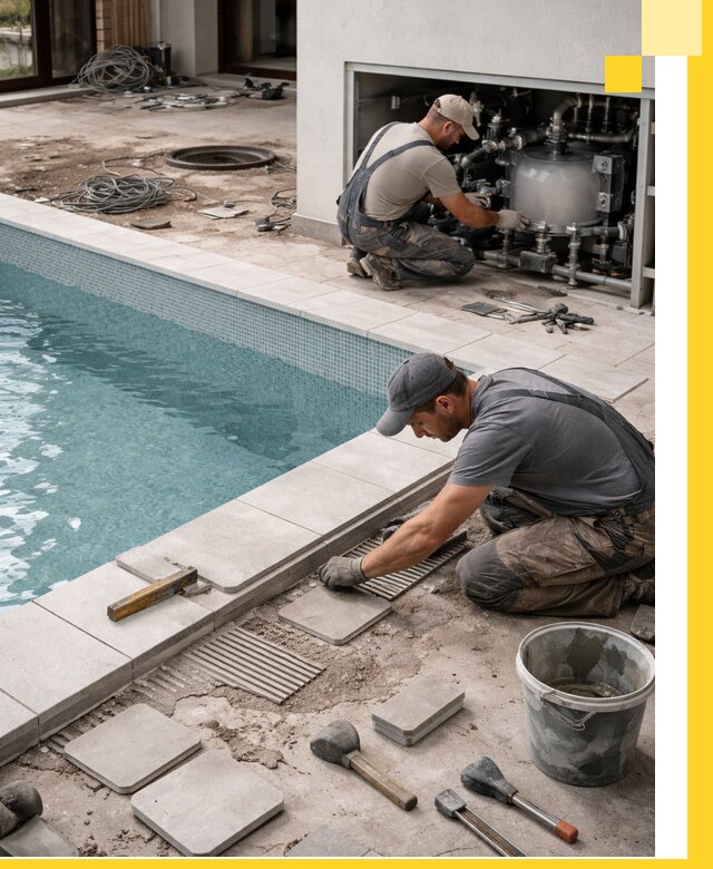 Строительство и монтаж бассейнов в коттедже в Муре