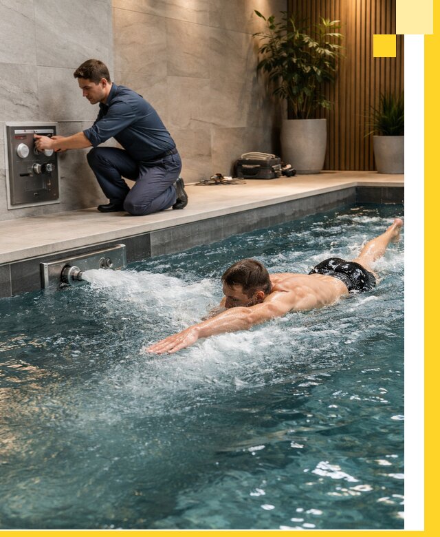 Проектирование и монтаж бассейнов с противотоком в Муре