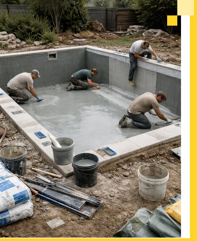 Изготовление и монтаж чаши бассейна под ключ в Муре