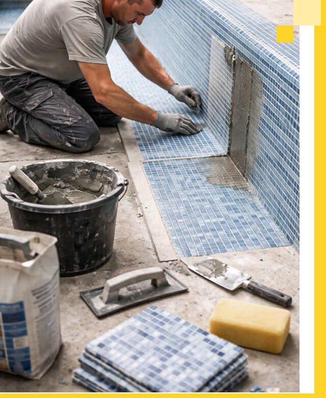 Укладка и ремонт мозаики для бассейнов под ключ в Муре