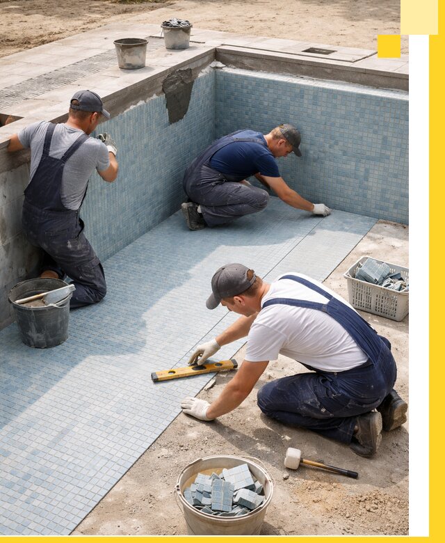 Укладка и установка плитки для бассейнов под ключ в Муре