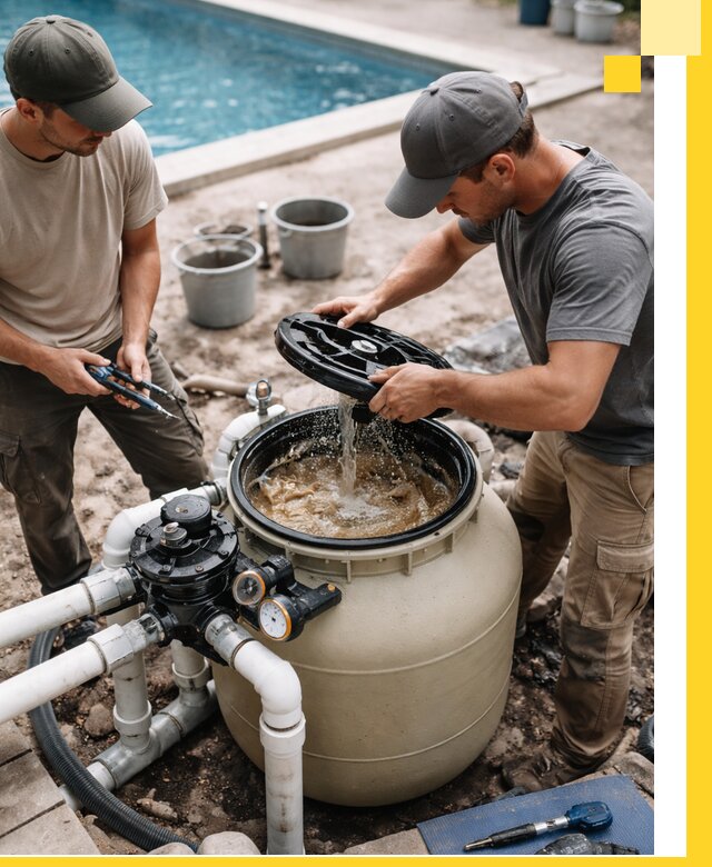 Установка и обслуживание песочных фильтров для бассейнов в Муре