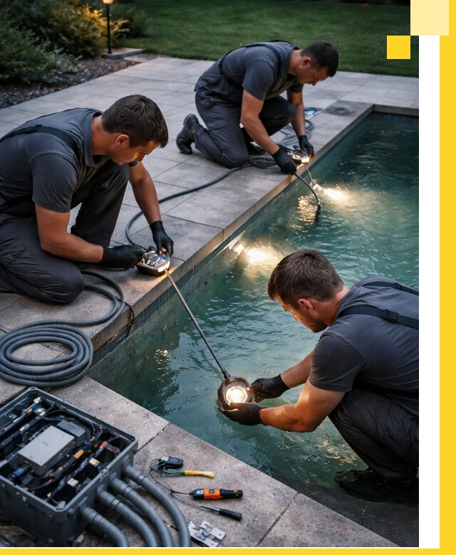 Профессиональное освещение бассейнов в Муре: дизайн и монтаж