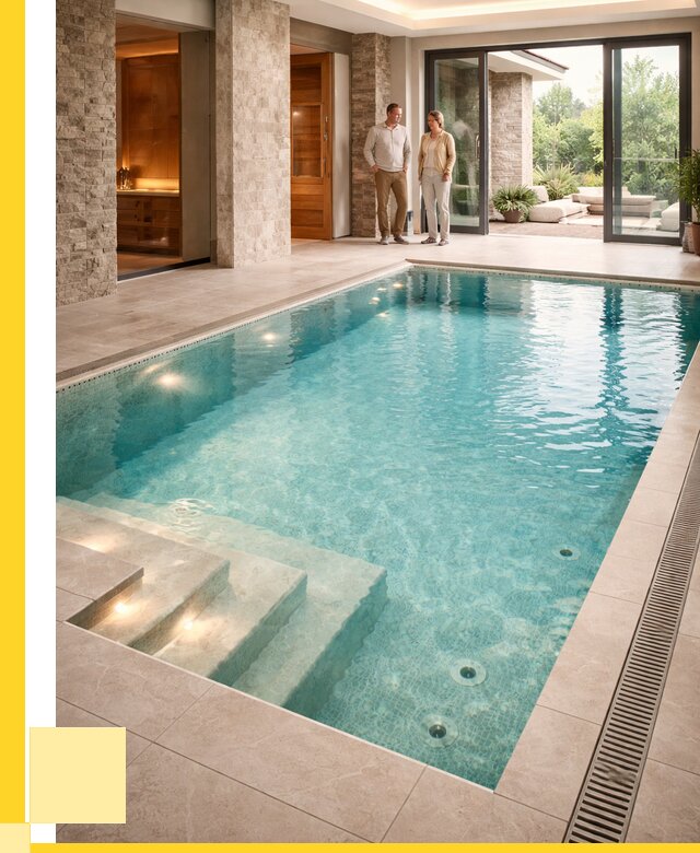 Бассейн во дворе в Муре: проект, отделка от 1225200 р. | ЭриданМум