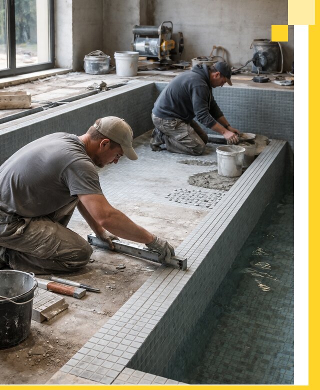 Строительство бассейна в частном доме в Муре под ключ