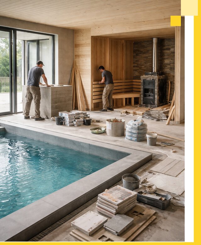 Проектирование и строительство бань с бассейном в Муре