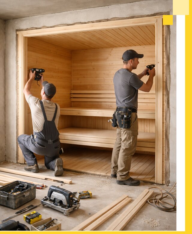 Монтаж саун под ключ в Муре — проектирование и установка