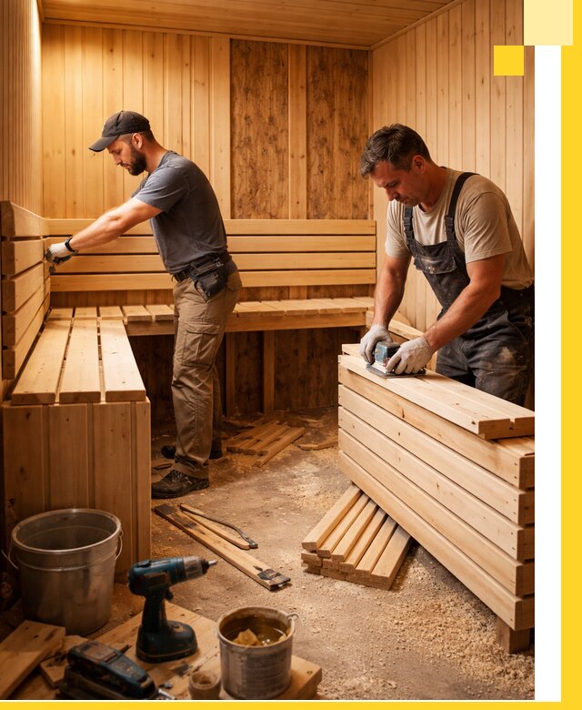 Профессиональный комплексный ремонт саун под ключ в Муре