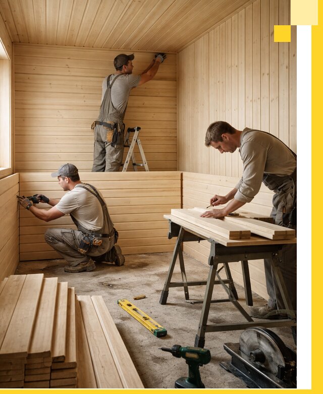 Обшивка саун в Муре из натуральной древесины под ключ