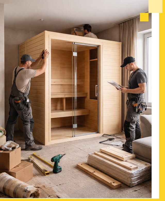 Установка и благоустройство саун в квартире в Муре