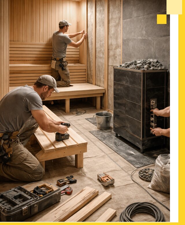 Дизайн и строительство интерьерных саун под ключ в Муре