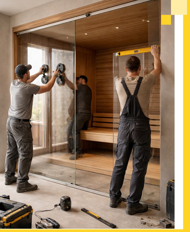 Производство и монтаж стеклянных саун под ключ в Муре