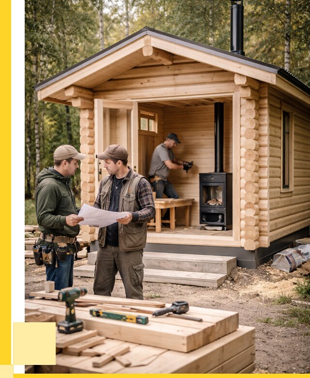 Монтаж бань под ключ в Муре — от 204200 р. | ЭриданМум