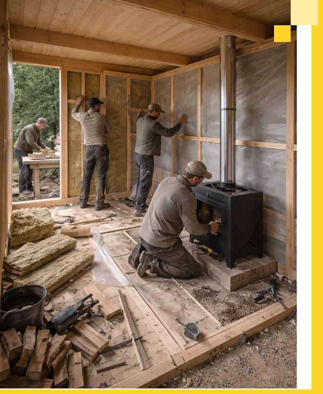 Профессиональный монтаж бань под ключ в Муре для дома