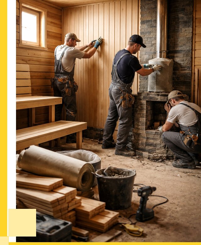 Ремонт бань под ключ в Муре от 45945 р. | ЭриданМум