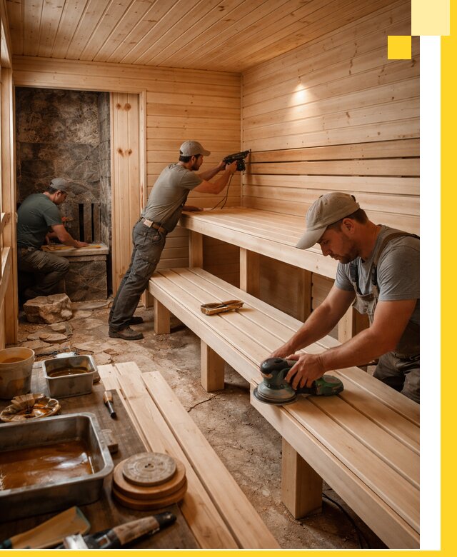 Профессиональная отделка бань в Муре под ключ, с гарантией