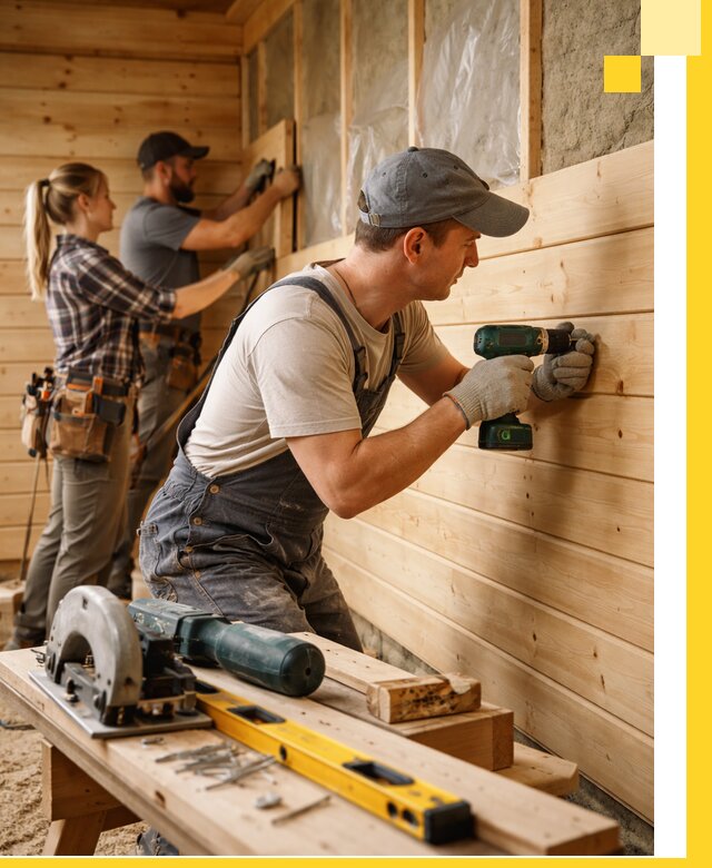 Обшивка бань под ключ в Муре: отделка стен и потолков