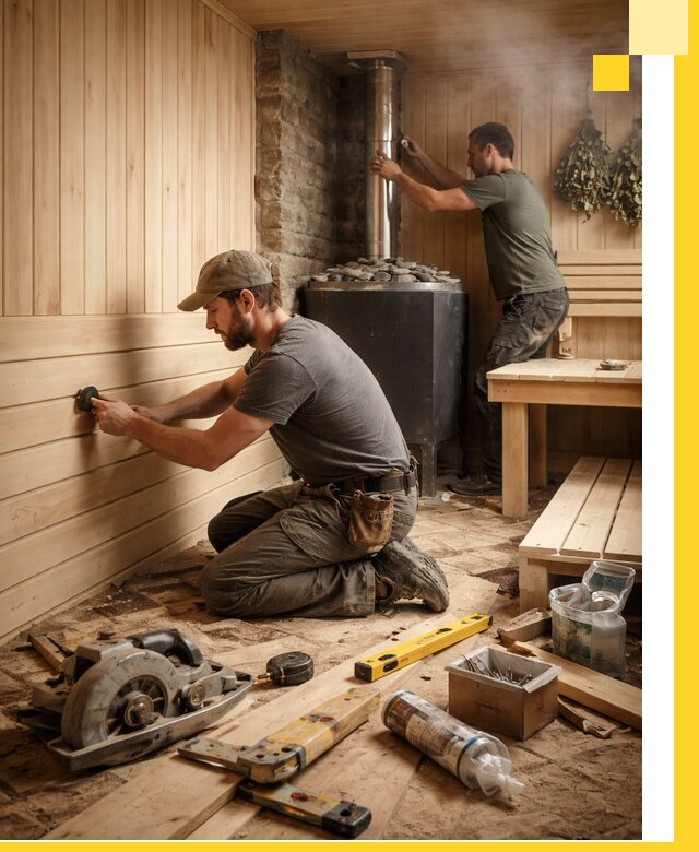 Полное строительство и оснащение парных под ключ в Муре