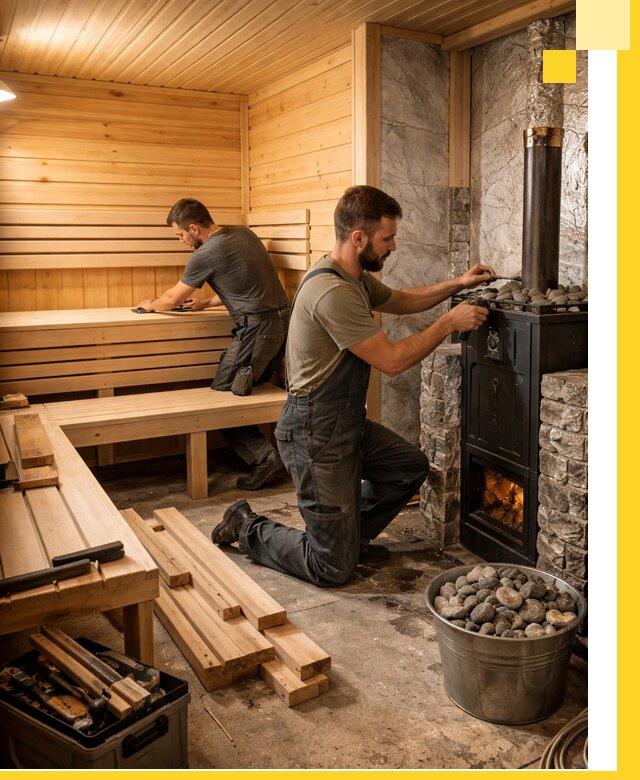 Дизайн и строительство интерьеров бань под ключ в Муре