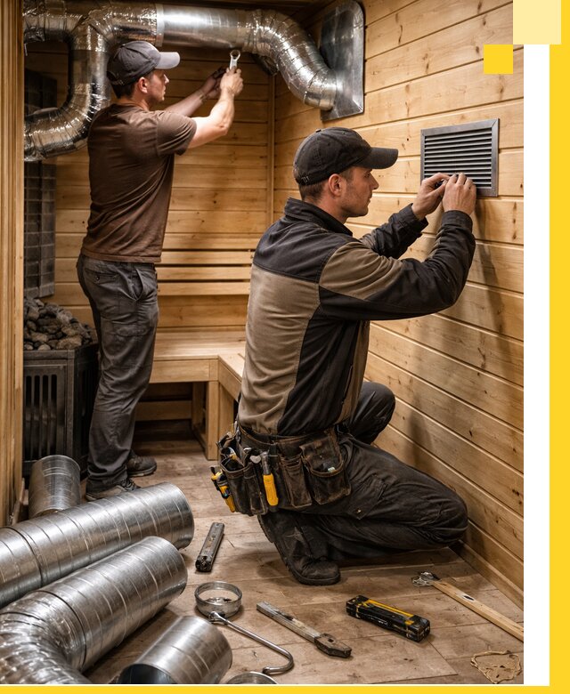 Проектирование и монтаж вентиляции бани в Муре под ключ