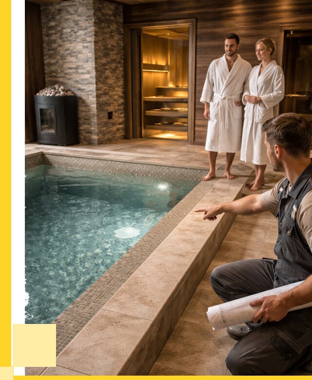 Проект бани с бассейном под ключ в Муре от 66365 р. | ЭриданМум