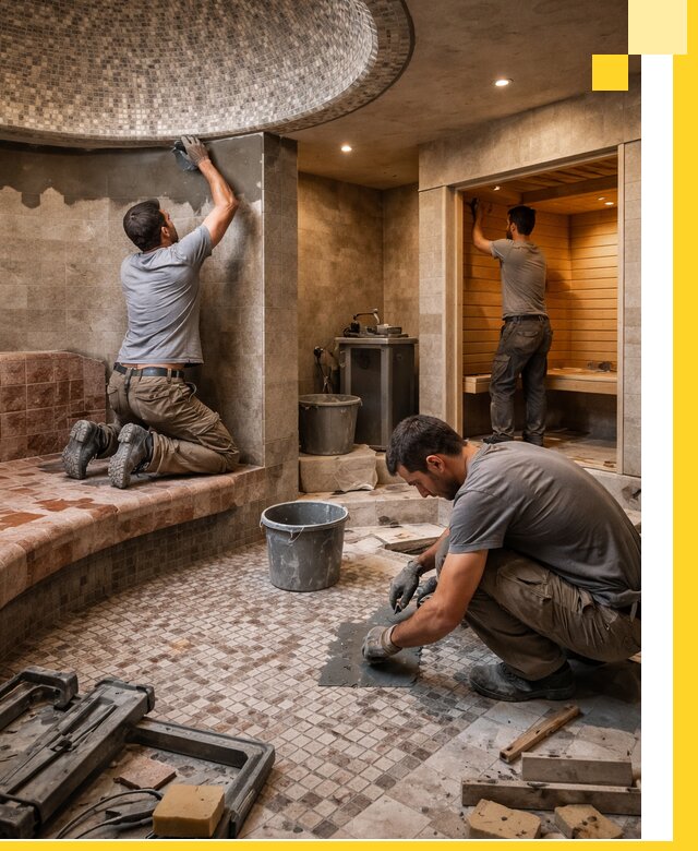 Проект и строительство хамама бани и сауны под ключ в Муре