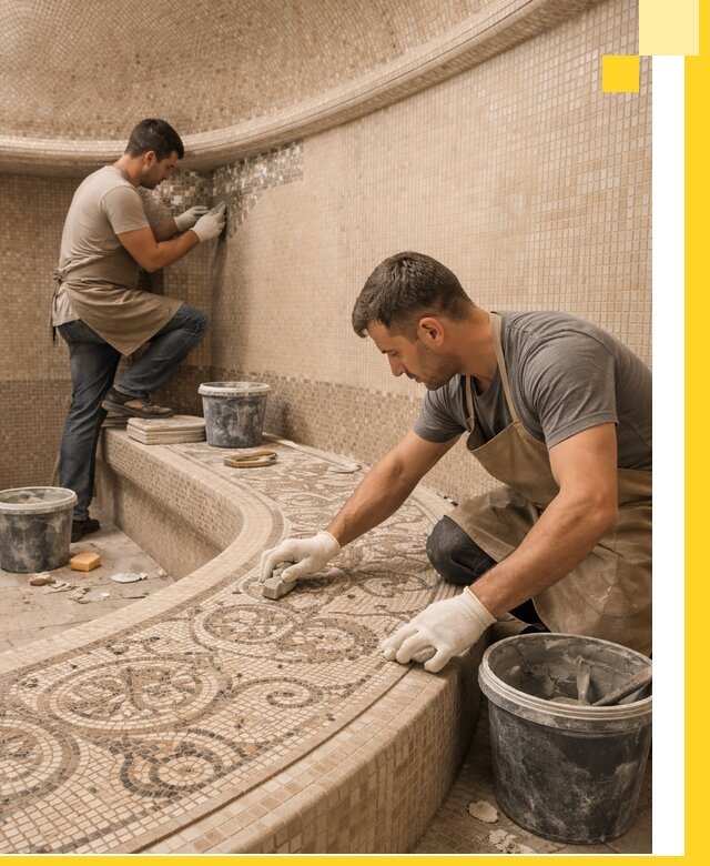 Плитка для хамама в Муре, укладка, подбор и поставка